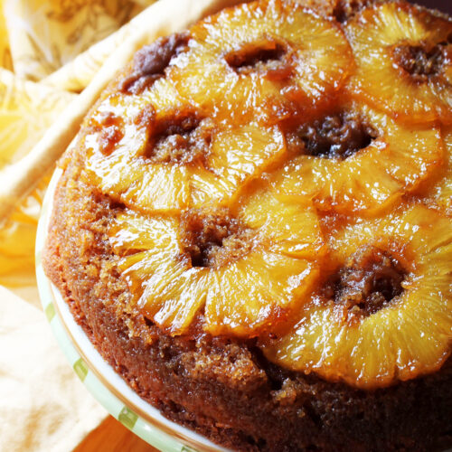 Is the Secret to Making the Best Pineapple Upside Down Cake Double Brown Sugar Caramel?