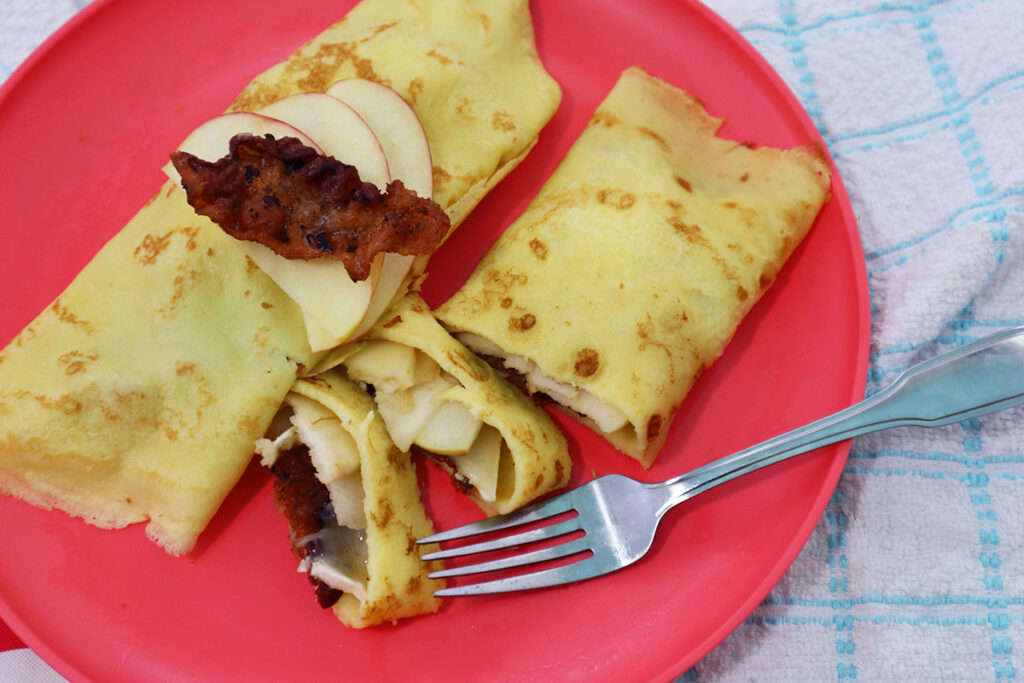 Bacon Apple Brie French Crepe Recipe