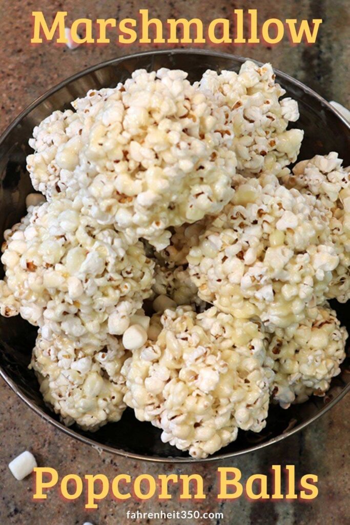 Marshmallow popcorn balls pin