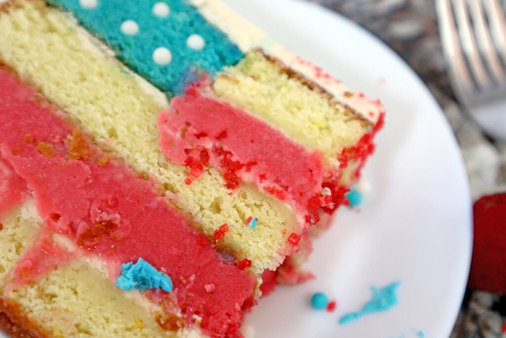 Red White and Blue Cake