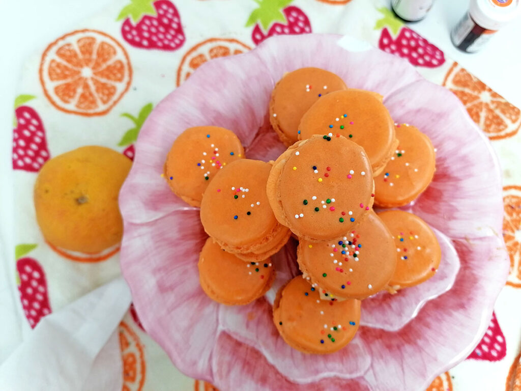 Bright Orange Macarons