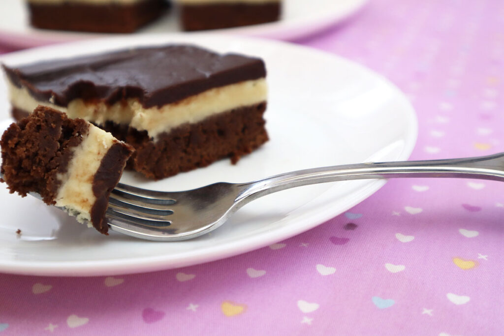 Forkful of Mint Frosting for Brownies