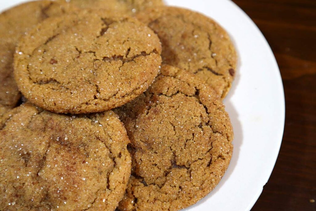close up gingersnaps cookies photo