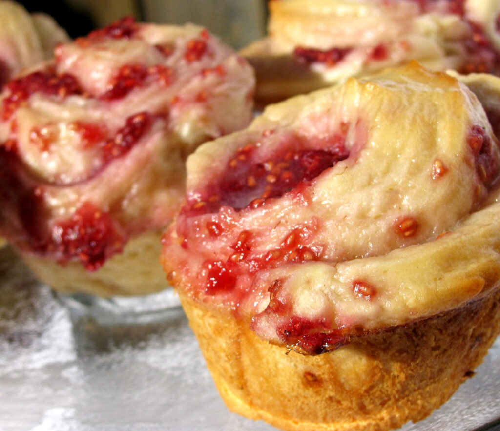 Raspberry Honey Buns Recipe Photo