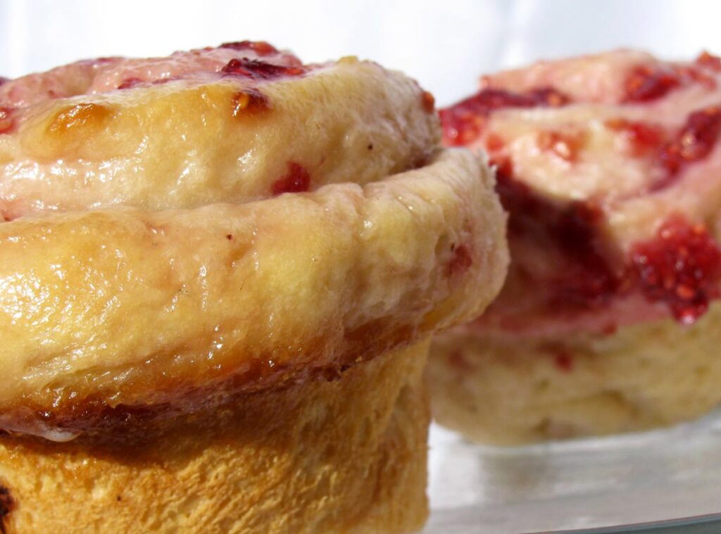 Raspberry Honey Buns Recipe Photo