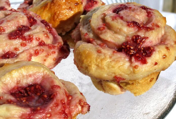 Make This Satisfy Honey Buns Recipe Even Better with Raspberries and Creamed Honey