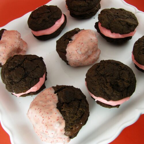 chocolate peppermint whoopie pies