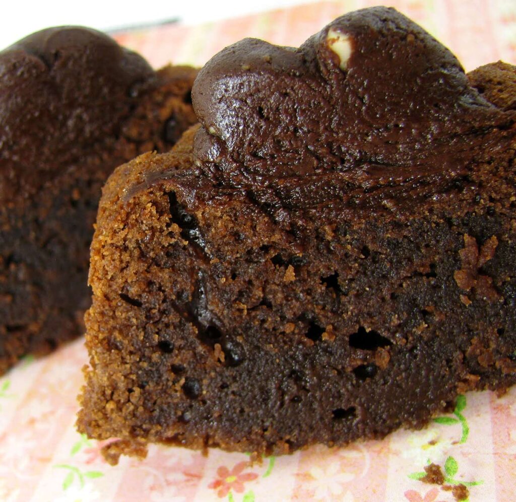 Inside of a Brownie Cake Mix