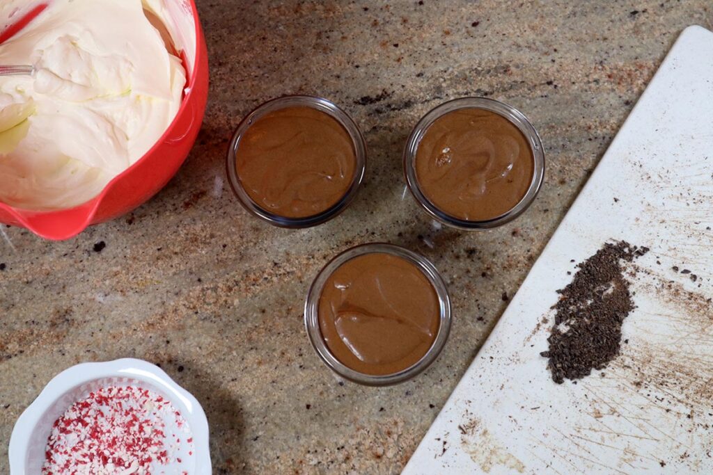 Mousse Cups Before Whipped Cream