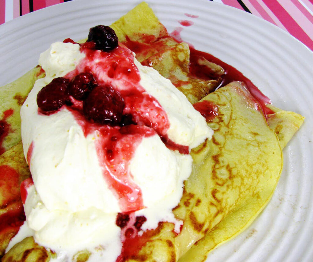 Raspberry Orange Crepes