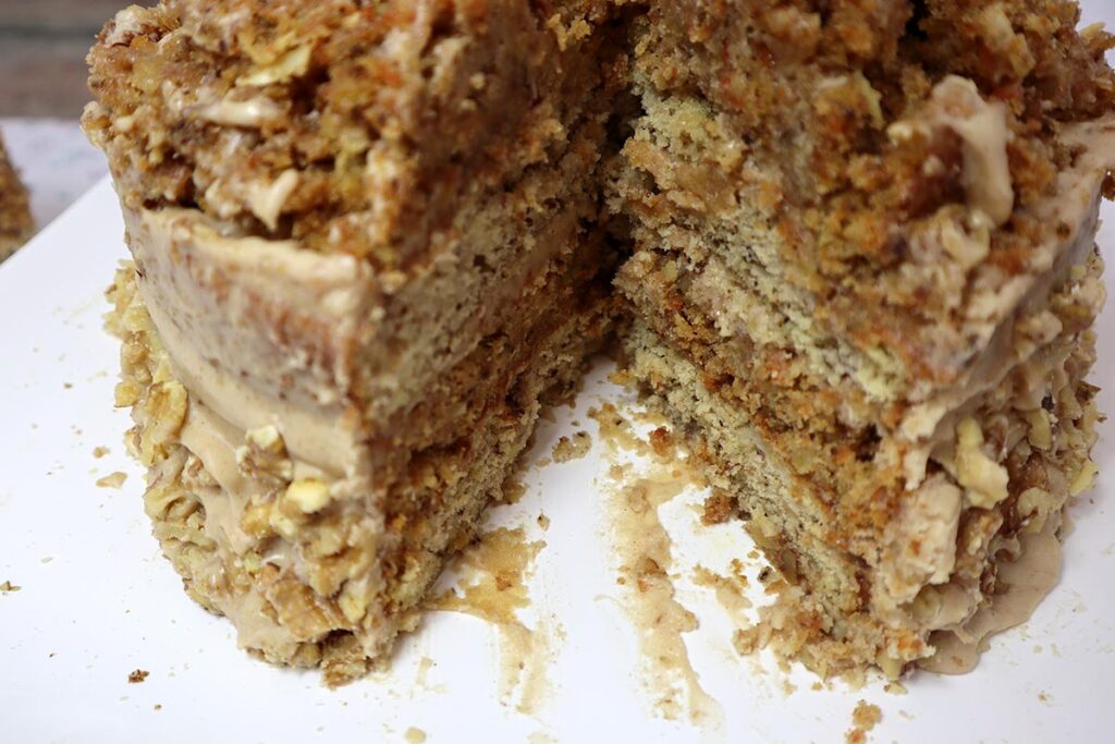 Carrot and Banana Cake Alternating Layers