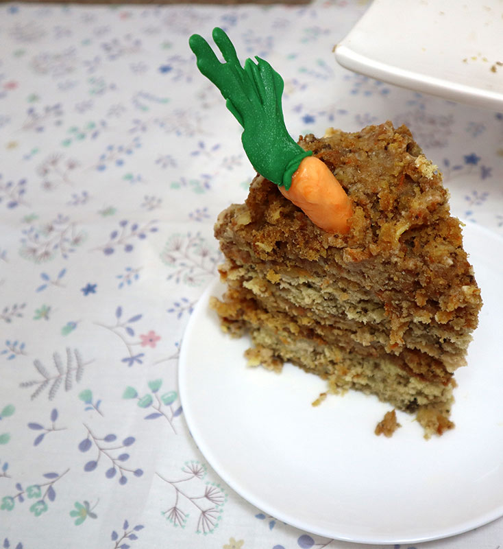 Slice of Carrot and Banana Cake