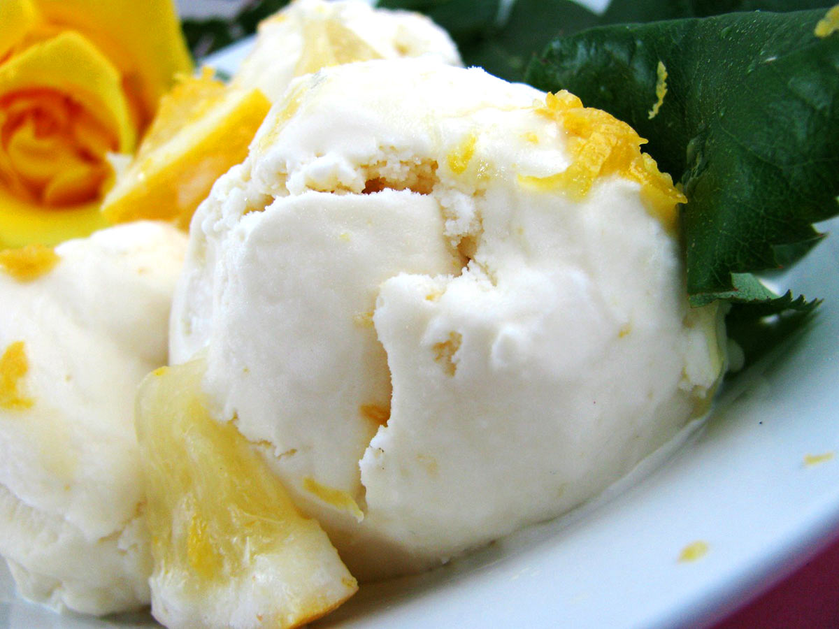 Homemade lemon ice discount cream