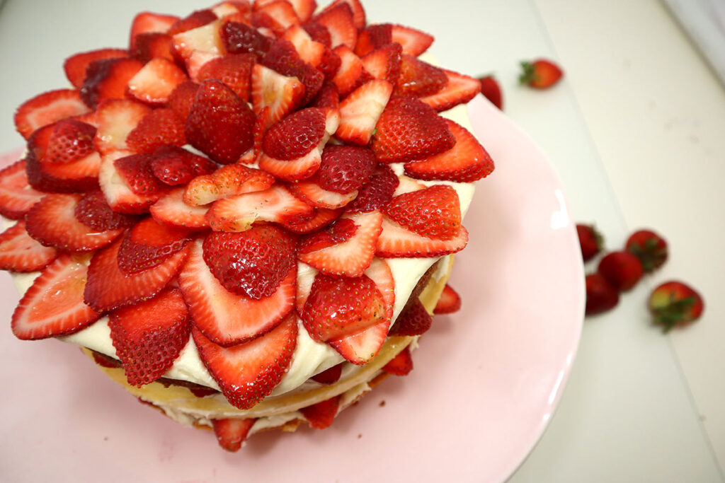 Strawberry Cheesecake Cake Photo