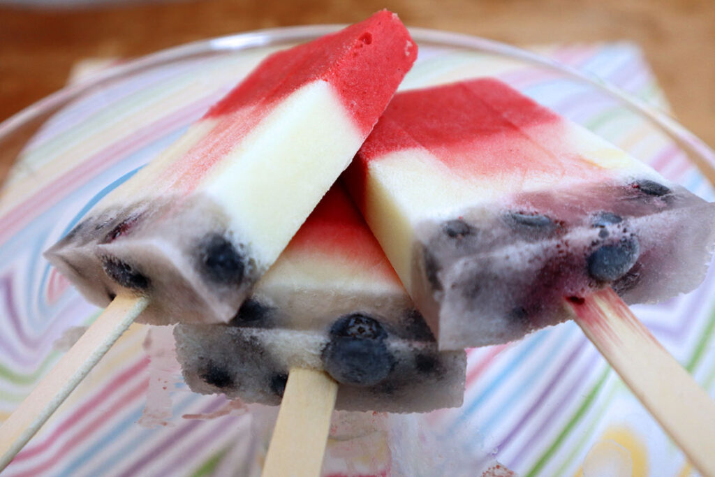 Triple Layer Popsicles for the 4th of July