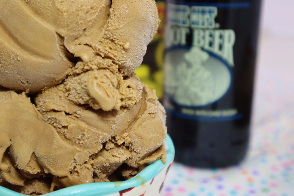 Rootbeer Ice Cream and Rootbeer Bottle