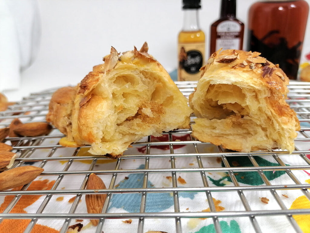 almond croissant recipe middle of croissant