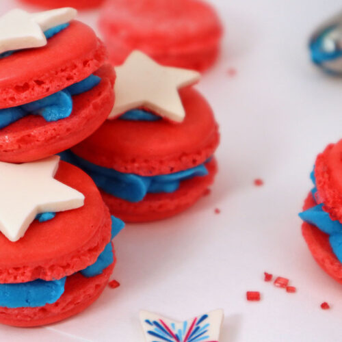 Red White and Blue Macarons Recipe