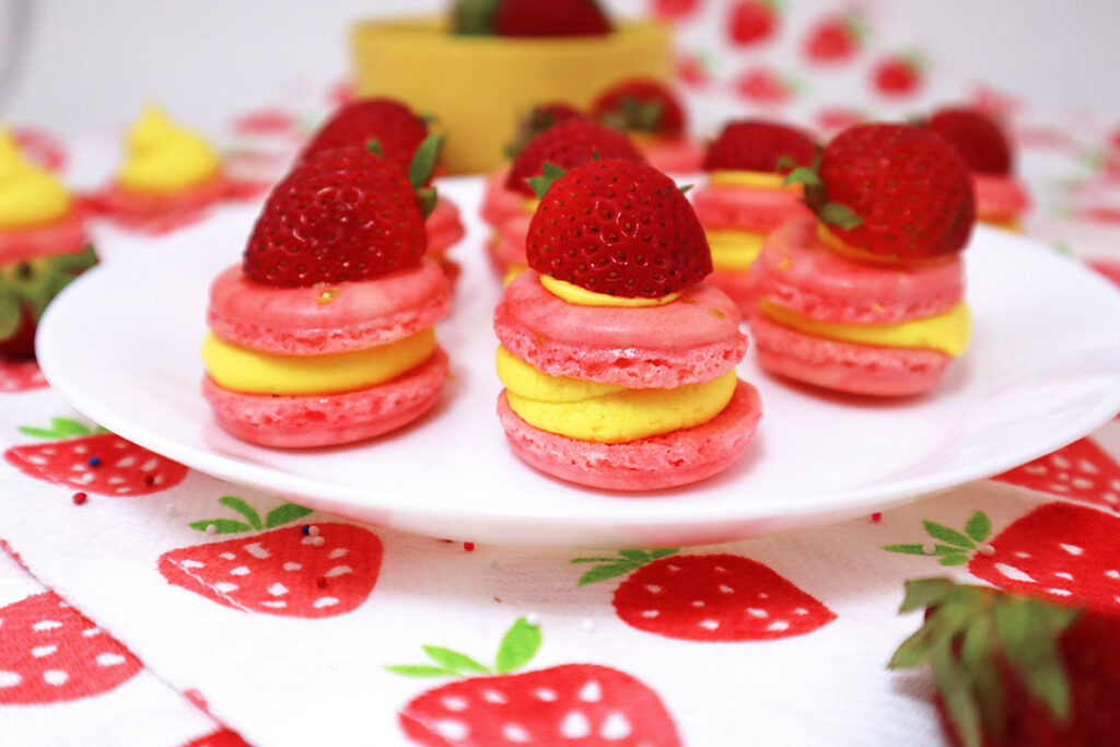 Strawberry Lemonade Macarons